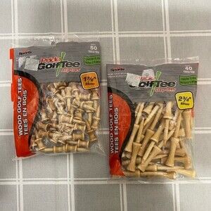 Golf Pride Wooden Step Tees 40) 2-3/4" & 50) 1-3/8” Made of 100% Hardwood Birch